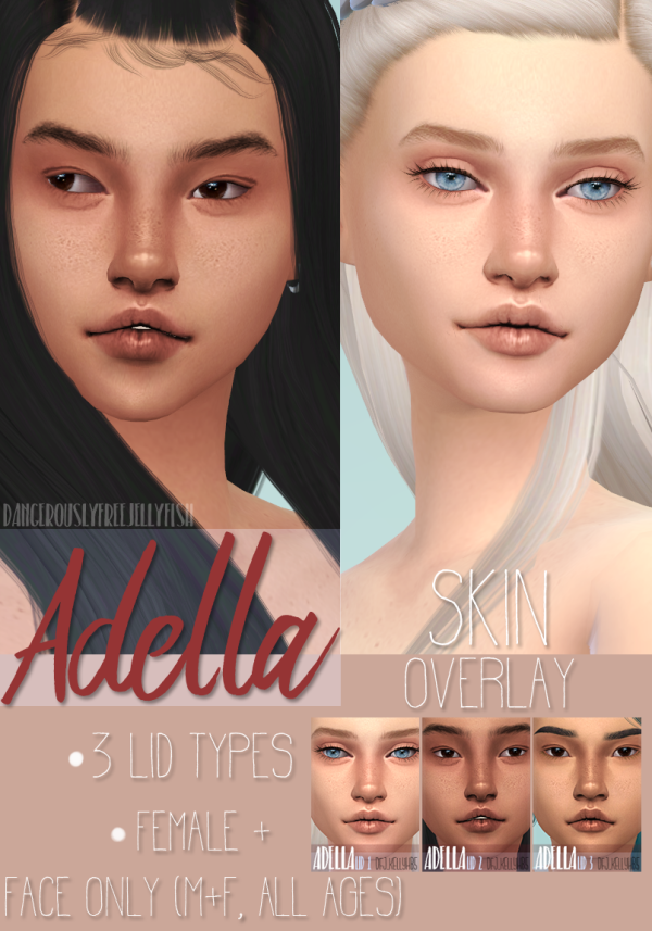 Alpha ADELLA Skin Overlay by simsfinds - The Sims 4 Custom Content