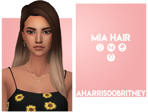 Maxis Match aharris00britney Mia Hair by simsfinds - The Sims 4 Custom Content