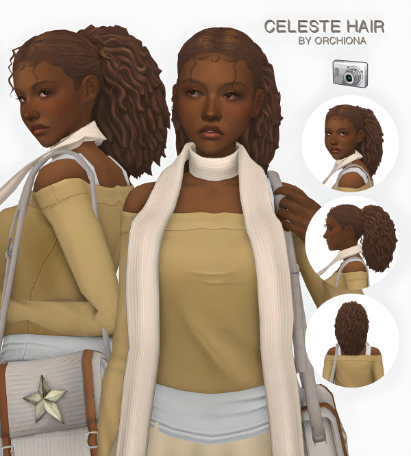 Maxis Match celeste hair by simsfinds - The Sims 4 Custom Content