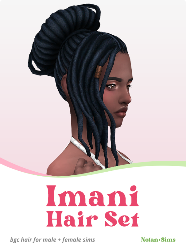 Maxis Match Imani Hair Set Sims by simsfinds - The Sims 4 Custom Content