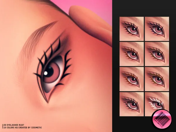 Maxis Match 2D MM Eyelashes N167 by thesimsresource - The Sims 4 Custom Content