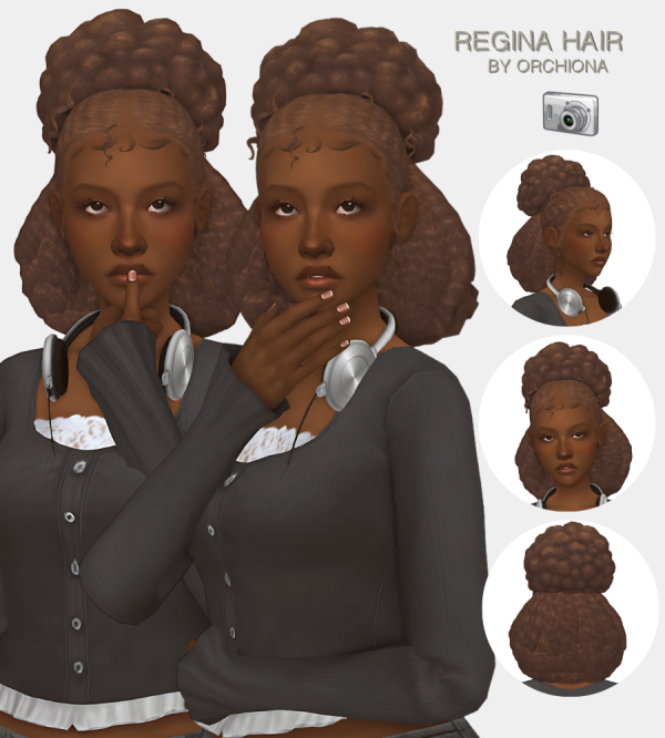 Maxis Match regina hair by simsfinds - The Sims 4 Custom Content