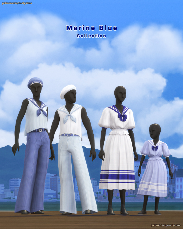 Maxis Match Marine Blue Collection by simsfinds - The Sims 4 Custom Content