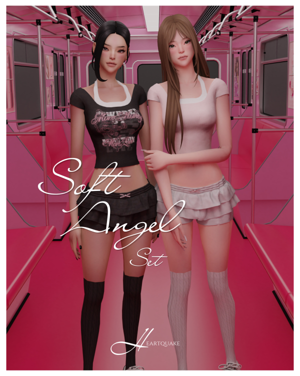 Maxis Match heartquake soft angel set by simsfinds - The Sims 4 Custom Content