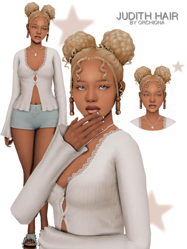Maxis Match judith hair by simsfinds - The Sims 4 Custom Content