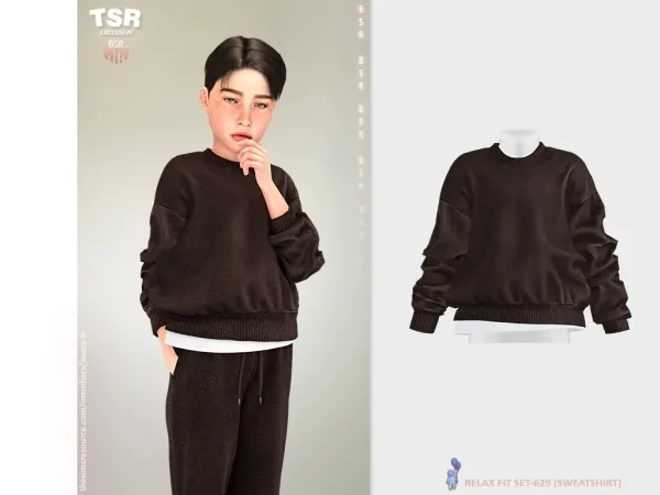 Mix ChildM RELAX FIT SET 629 (SWEATSHIRT) BD1596 by busratr - The Sims 4 Custom Content