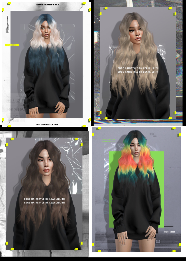 Alpha EDGE HAIRSTYLE by simsfinds - The Sims 4 Custom Content
