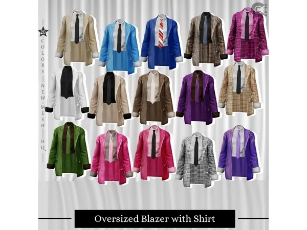 Oversized Blazer with Shirt - cool_content_star