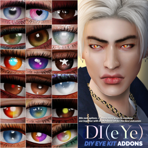 Alpha DI(eYE) DIY Eye Kit ADDONS by simsfinds - The Sims 4 Custom Content
