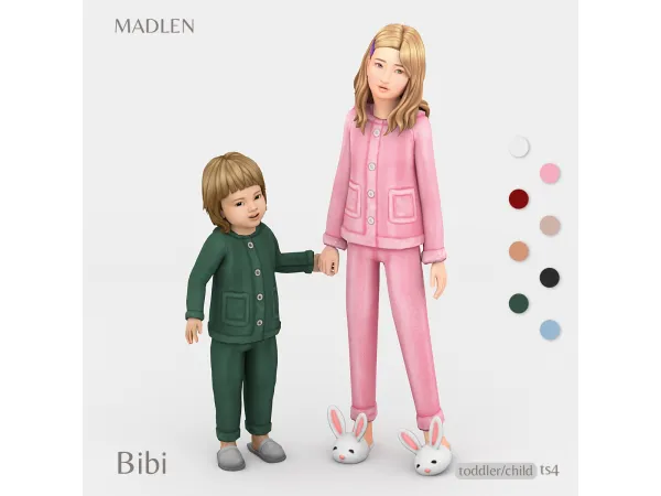 Maxis Match Bibi Pajamas by Madlen - The Sims 4 Custom Content