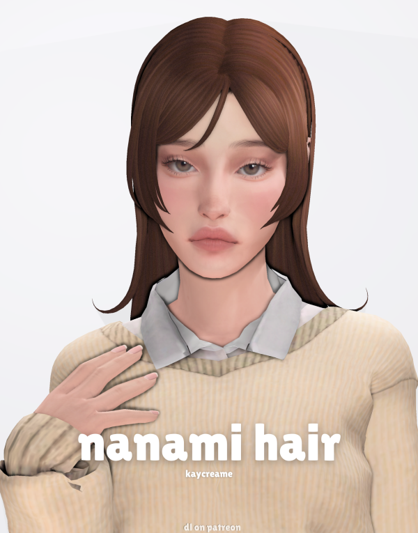Maxis Match nanami hair by simsfinds - The Sims 4 Custom Content
