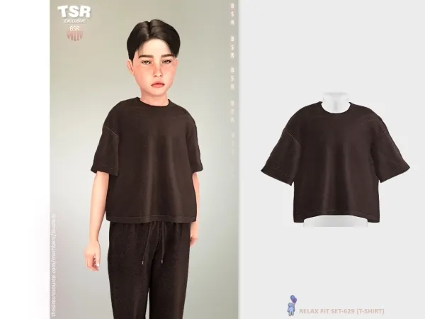 Mix ChildM RELAX FIT SET 629 (T SHIRT) BD1598 - The Sims 4 Custom Content