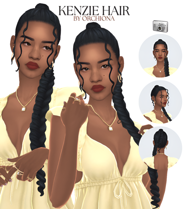 Maxis Match kenzie hair by simsfinds - The Sims 4 Custom Content