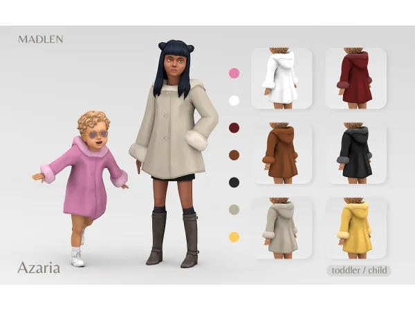 Maxis Match Madlen Azaria Coat by madlensims - The Sims 4 Custom Content
