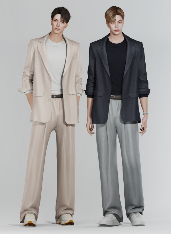 Alpha [KK] Overfit suit by simsfinds - The Sims 4 Custom Content