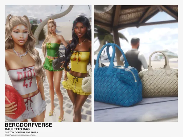 Alpha Bergdorf Bauletto Bag (Gift) - The Sims 4 Custom Content