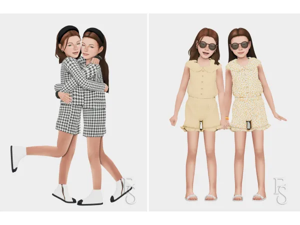 Mix The Parent Traps Hallie Annie Parker James Lookbook by simsfinds - The Sims 4 Custom Content