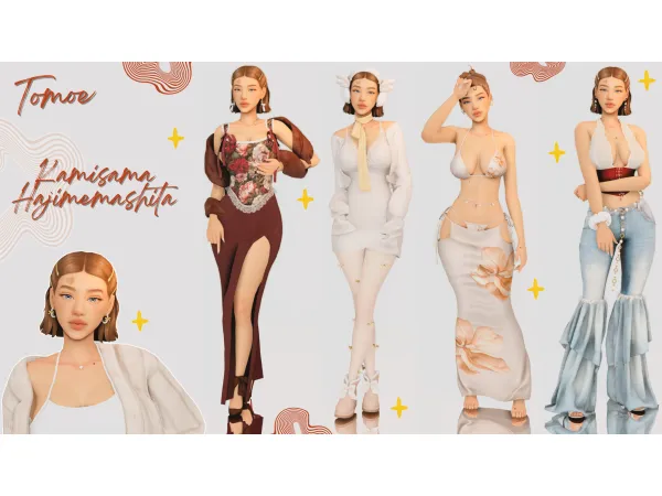 Mix Kamisama Hajimemashita Tomoe's Lookbook by luckymikaela - The Sims 4 Custom Content