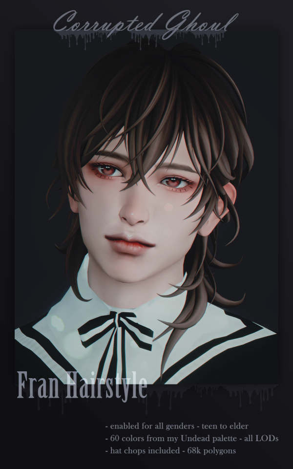 Maxis Match Hairstyle Fran by simsfinds - The Sims 4 Custom Content