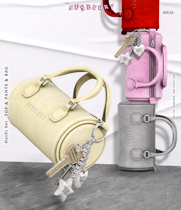 Alpha [SUNBERRY] 2552 Outfit SET bag by simsfinds - The Sims 4 Custom Content