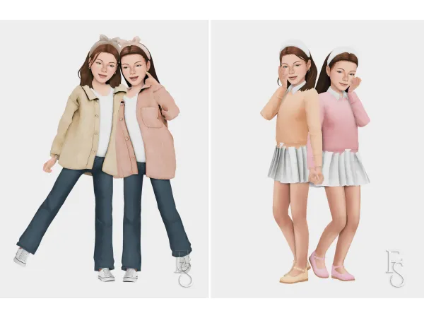 Mix The Parent Traps Hallie Annie Parker James Lookbook by simsfinds - The Sims 4 Custom Content