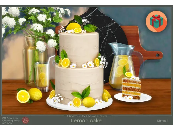 Alpha Lemon cake by Somik_Severinka - The Sims 4 Custom Content