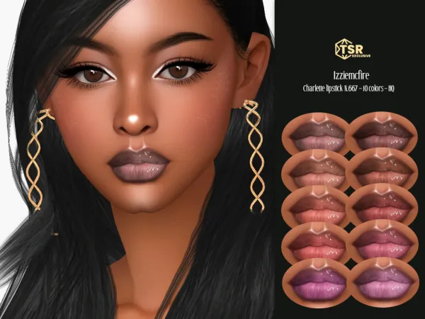 Alpha IMF Charlette Lipstick N667 by IzzieMcFire - The Sims 4 Custom Content