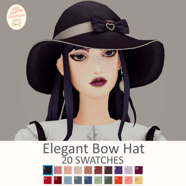 Maxis Match Elegant Bow Hat by simsfinds - The Sims 4 Custom Content