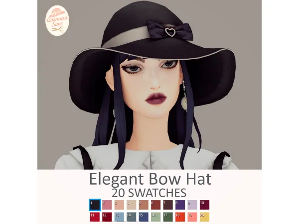 Maxis Match Elegant Bow Hat by Guemara - The Sims 4 Custom Content