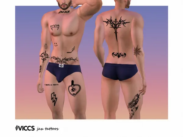 Mix VICCS_JAX TATTOOS (TEEN ELDER) - The Sims 4 Custom Content