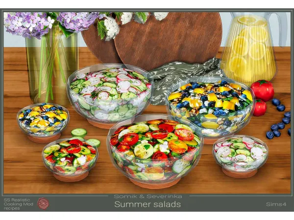 Alpha Summer Salads by Somik_Severinka - The Sims 4 Custom Content