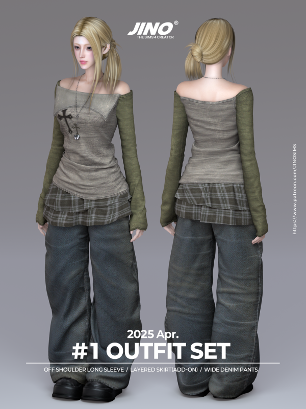 Alpha [JINO] OUTFIT SET N1 by simsfinds - The Sims 4 custom content