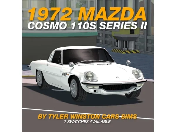 Alpha Tyler Winston Cars 1972 Mazda Cosmo 110S Series II - The Sims 4 Custom Content