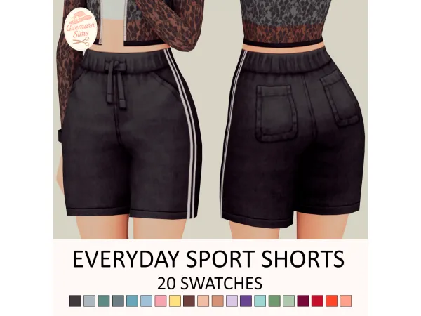 Maxis Match Everyday Sport Shorts by Guemara - The Sims 4 Custom Content