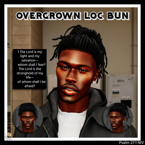 Alpha OVERGROWN LOC BUN by simsfinds - The Sims 4 Custom Content