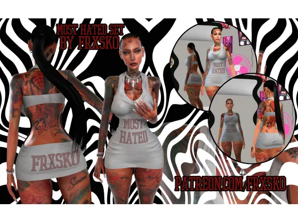 Alpha MOST HATED DRESS by frxsk0 - The Sims 4 Custom Content