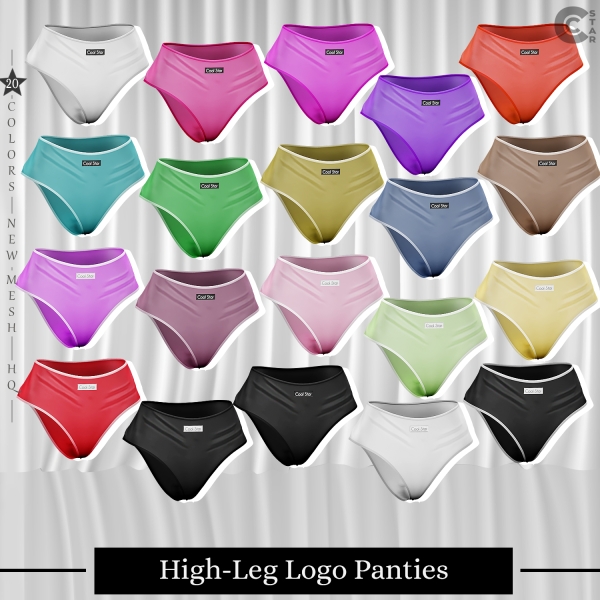 Alpha High Leg Logo Panties cool_content_star by cool_content_star - The Sims 4 Custom Content