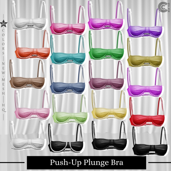Alpha Push Up Plunge Bra cool_content_star by cool_content_star - The Sims 4 Custom Content