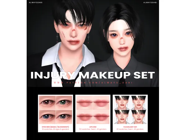 Injury makeup set by AlwaysDabi