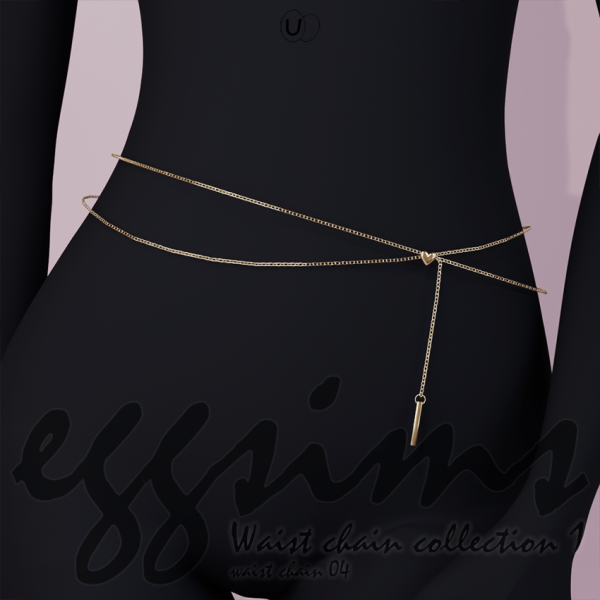 Alpha [EGGSIMS] waist chain 04 by simsfinds - The Sims 4 Custom Content