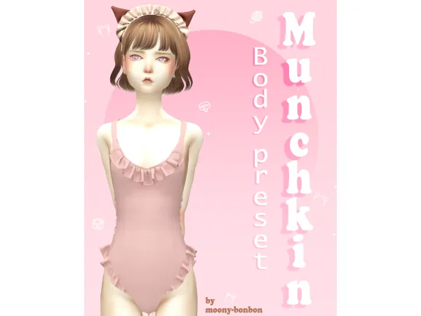 Mix Munchkin Faerie Body Presets bonbon by moony - The Sims 4 Custom Content