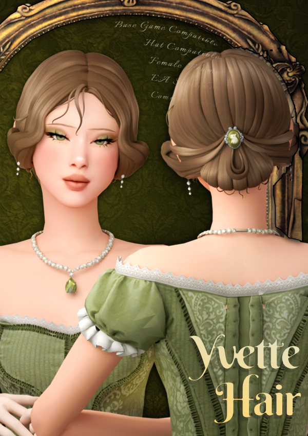 Maxis Match Yvette Hair by simsfinds - The Sims 4 Custom Content