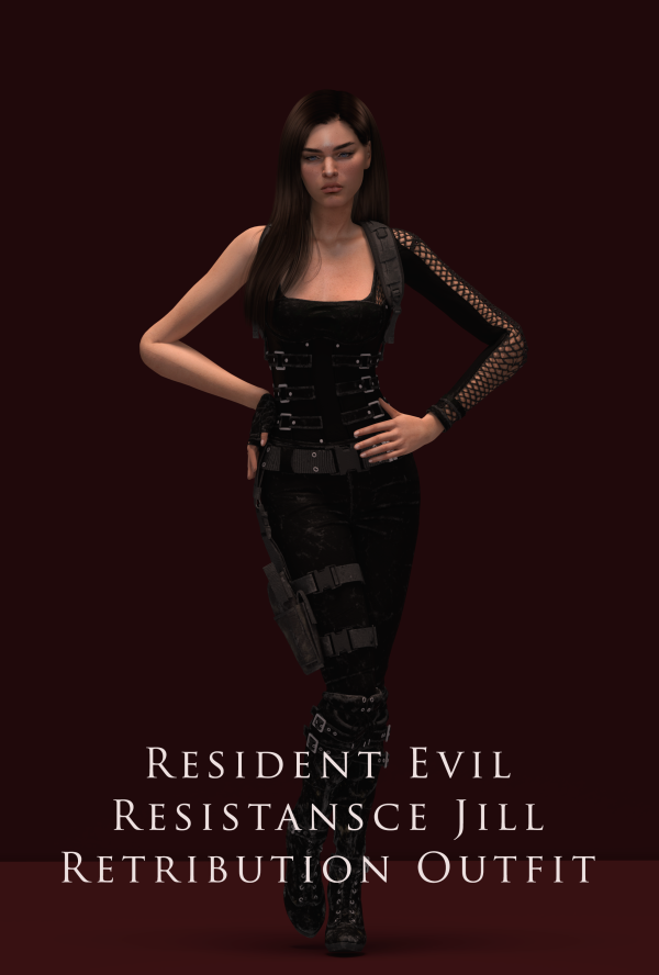 Alpha Resident Evil Resistansce Jill Retribution Outfit by simsfinds - The Sims 4 Custom Content