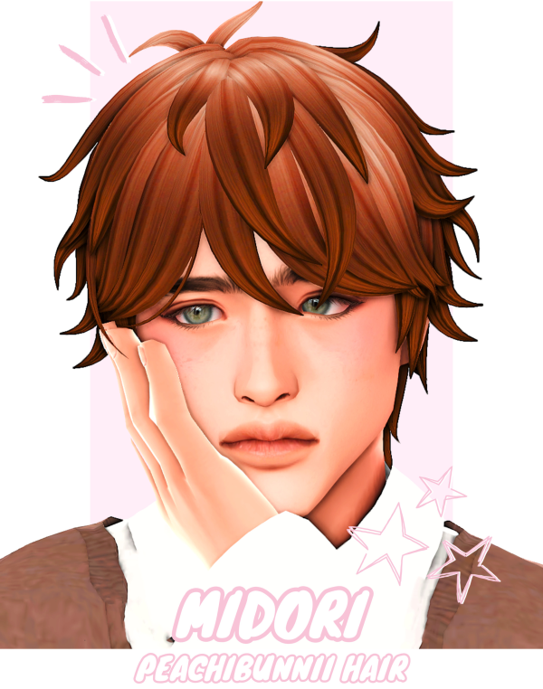 Maxis Match Llewellyn Hair by simsfinds - The Sims 4 Custom Content