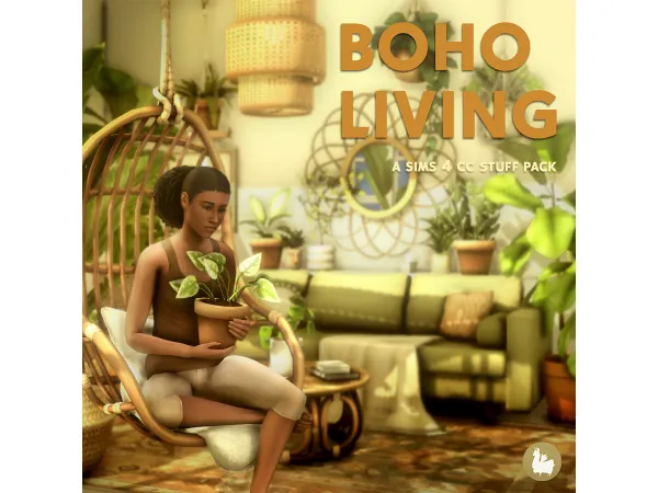 Maxis Match boho living stuff pack by awingedllama - The Sims 4 Custom Content