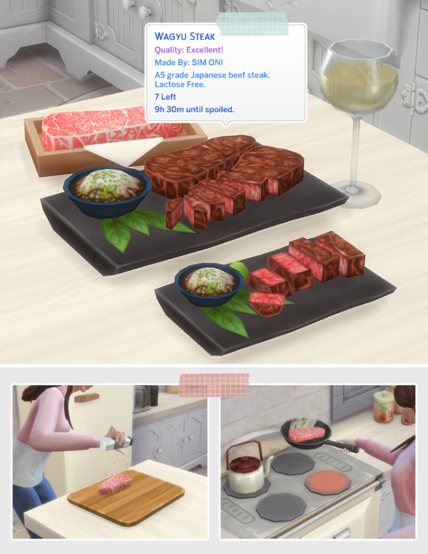 Maxis Match August 2021 Recipe_Wagyu Steak by simsfinds - The Sims 4 Custom Content