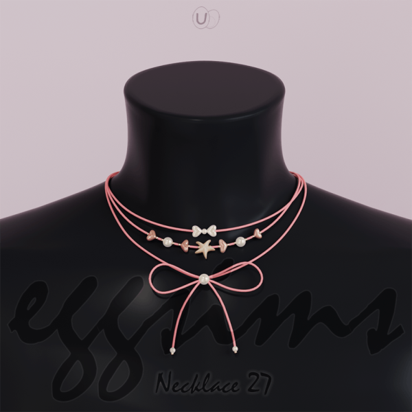 Alpha necklace 27 by simsfinds - The Sims 4 Custom Content