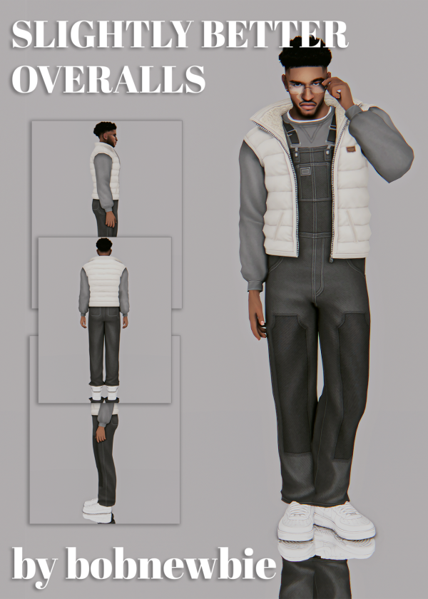Maxis Match slightly better overalls by simsfinds - The Sims 4 Custom Content