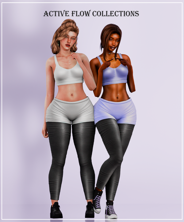 Alpha Active Flow Collections Set 04 by beccaxcouquetts - The Sims 4 Custom Content
