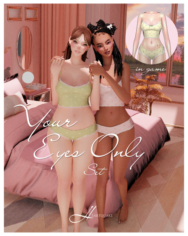 Maxis Match heartquake your eyes only set by simsfinds - The Sims 4 Custom Content